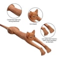 thumbnail image 5 of Cat Shaped Back Scratcher 17.7", Funny Handheld Back Scratcher,Wooden Long Handle Scratching Massager, Novelty Back Scratcher for Instant Relief, Gift for Women, Men, Parents, and Adults, Khaki, 5 of 5