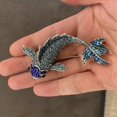 thumbnail image 4 of 1pc Fish Rhinestones Brooch Pendant 3-color For Men, 4 of 4