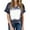 Navy, variant on Fesfesfes Blouse Women's Tops Women's Fashion Casual Loose Blouse Tiy-dye Printing V Neck T-Shirt Blouse Print Tee V Neck Tops for Women 2XL(US:12)