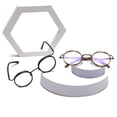 thumbnail image 2 of Unisex Retro Round Frame Clear Lens Designer Mens Womens Vintage Eyeglasses Metal Glasses, 2 of 5