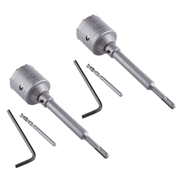2X SDS Plus Vástago Hormigón Piedra de Cemento 65mm Agujero de Pared Broca 200mm Varilla Marca