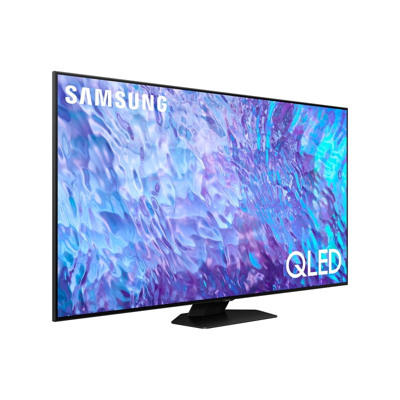 Samsung 75" Class Q80C QLED 4K UHD Smart TV (QN75Q80CAFXZA, 2023 Model) front and back view