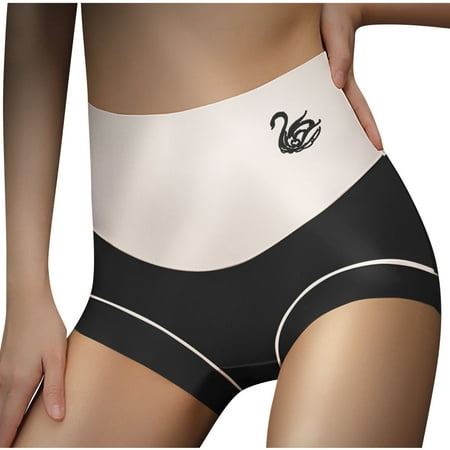 Sdeycui Womens No Show Panties Underwear High Waist Ribbed Panty Soft Breathable Full Coverage Stretch Briefs