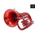thumbnail image 4 of Brass Bb Flat Musical Instrument Euphonium 3 Valve With Free Hard Case Mouthpiece (Red), 4 of 4