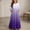 Purple, variant on ITSAME Girls A-Line Maxi Dress Flowy Ruffle 3/4 Sleeve Round Neck Gradient Print Summer Fashion Casual Dress Light Blue Size 10