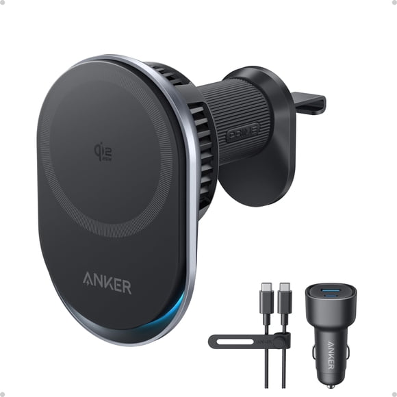 Anker Chargeur de Voiture MagSafe Prime, Chargeur de Voiture Sans Fil Certifié Qi2 25W avec Refroidissement TEC, Aimants Puissants, Montage sur Évent d'Air fo