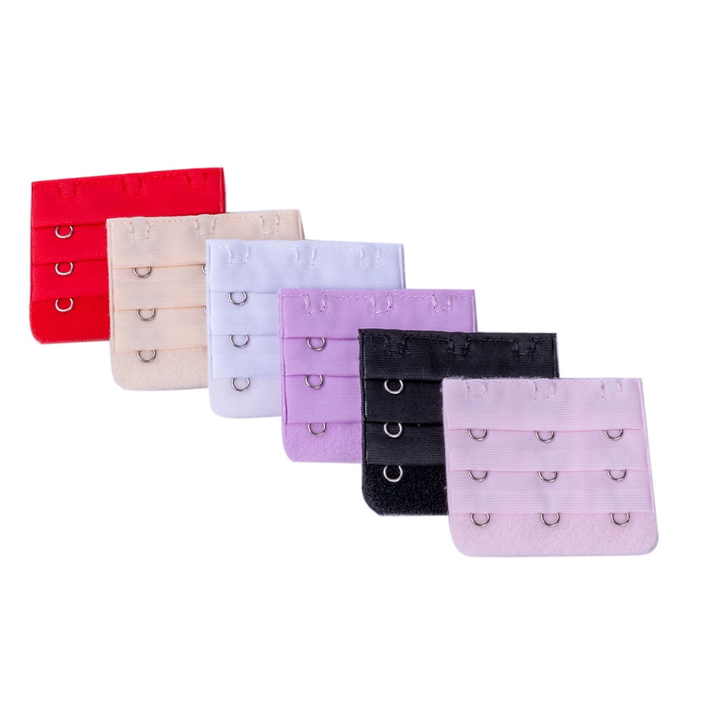6pcs Lady Bra Strap Extenders 3 Hooks 3 Rows Bra Extension Multicolor - Walmart.com