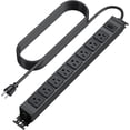 thumbnail image 1 of Power Strip HHSOET de metal con montaje giratorio de 360°, 8 enchufes, 1 of 6