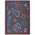 thumbnail image 2 of Joy Carpets Playful Patterns Children's Area Rugs Kid's Art Rectangle 3'10" x 5'4" Chalkdust, 2 of 2