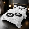 thumbnail image 3 of Erosebridal Lucky 8 Bed Spread Queen Snow Leopard Queen Coverlet Set, Snow Leopard 3pcs 1 Quilt and 2 Pillowcases, 3 of 7