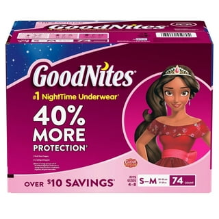 Goodnites Girls' Nighttime Bedwetting Underwear, XS (28-43 lb.), 15 Ct