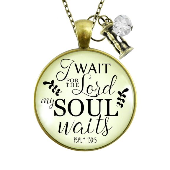 I Wait Necklace Gutsy Goodness Female Adult Bronze Metal Jewelry
