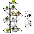 thumbnail image 2 of New Design Stair-shaped Plant Stand & Flower Pot Holder, Shoe Rack Bookshelf Metal Rack ,Accommodate Multi-Pot Plant Stand for Home Balcony Garden Patio, 2 of 9