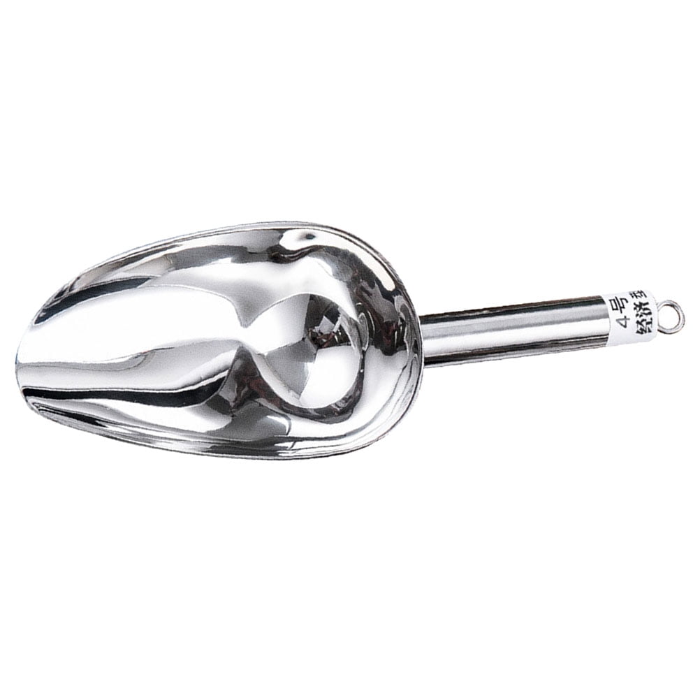 Raindrops Stainless Steel Ice Scoop for Kitchen Use Silver Perfect for Crushed Ice Candy Nuts 7.87 Inches