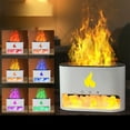 thumbnail image 1 of Difusor de aroma y humidificador con efecto llama | Difusor portátil de aceites esenciales USB para hogar, oficina y yoga | Depósito de 250 ml, luces LED de 4 colores, apagado automático,, 1 of 8
