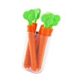 thumbnail image 3 of Lot de 5 clips de fermeture pour emballages alimentaires, en plastique, réutilisables et portables, en forme de carotte, 3 of 4