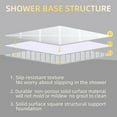thumbnail image 5 of Sunny Shower Anti-slip Acrylic Left Drain Rectangular Shower Base in White 60" L x 32" W x 4" H, 5 of 10