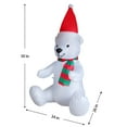thumbnail image 3 of 4' Inflatable Polar Bear, 3 of 5