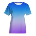 thumbnail image 4 of Amzcrzy Women's Plus Size Tops Tie Dye Basic Shirts Fashion Short Sleeve Round Neck T Shirts Casual Summer Tee Tunic Tops on Clearance, 4 of 5