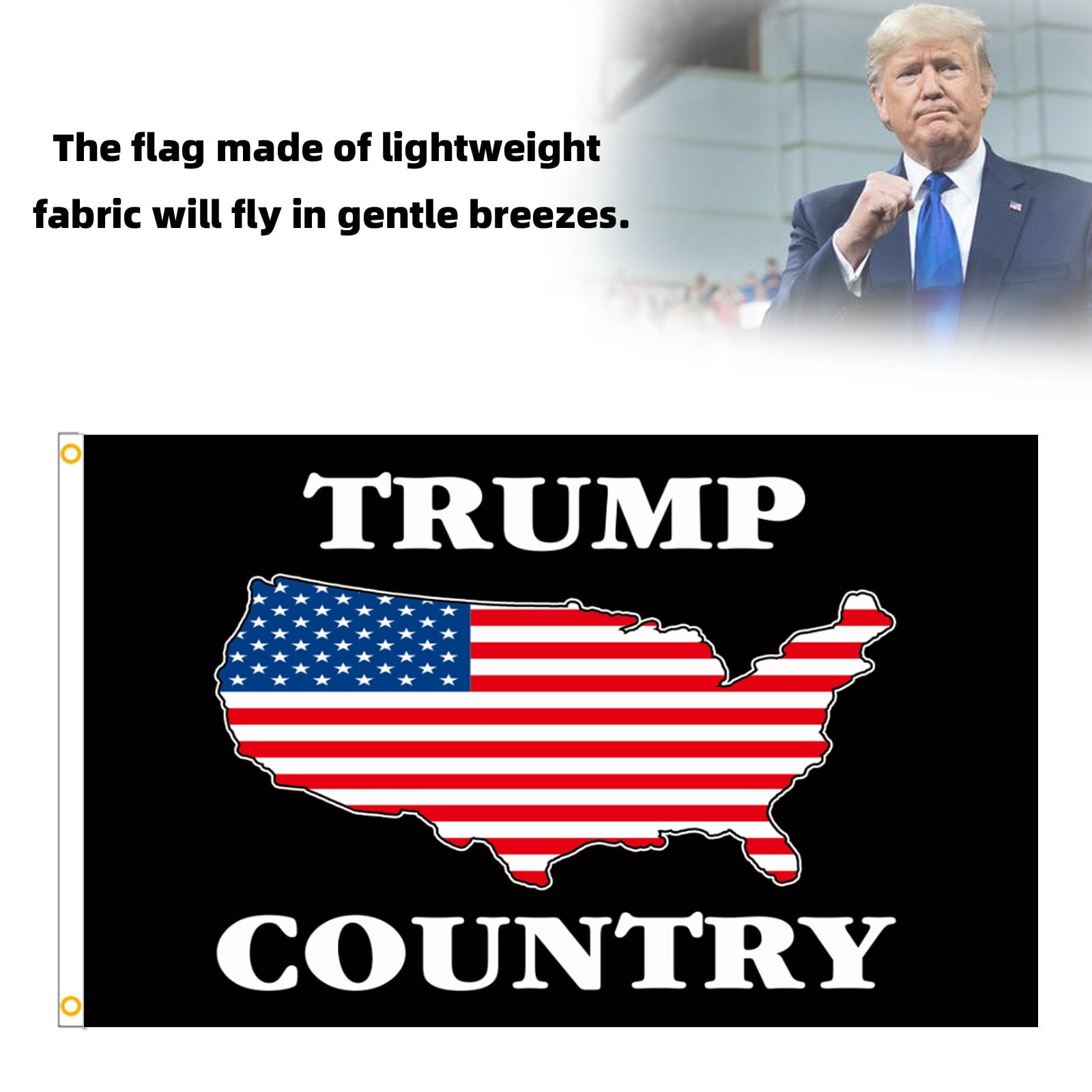 DONALD TRUMP FLAG *FREE SHIP USA SELLER!* $100 Bill Trump USA Poster Sign 3x5' 