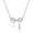 A-SILVER, variant on 925 Sterling Silver Bow Choker Necklace for Women Teens CZ Bow Choker Necklace Pendant Bow Ribbon Necklace