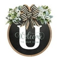thumbnail image 2 of Clearance! Unique A Z Last Name Year Round Front Door Wreath With Bow 16, 2 of 4