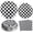 Black, variant on 150PCS Blue Gingham Supplies Plates and Napkins Set for 50 Guests, Checkered Disposable Tableware Decorations