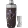 S'well Barware Shaker Set with Jigger Stainless Steel Carafe, 18oz Black Marble