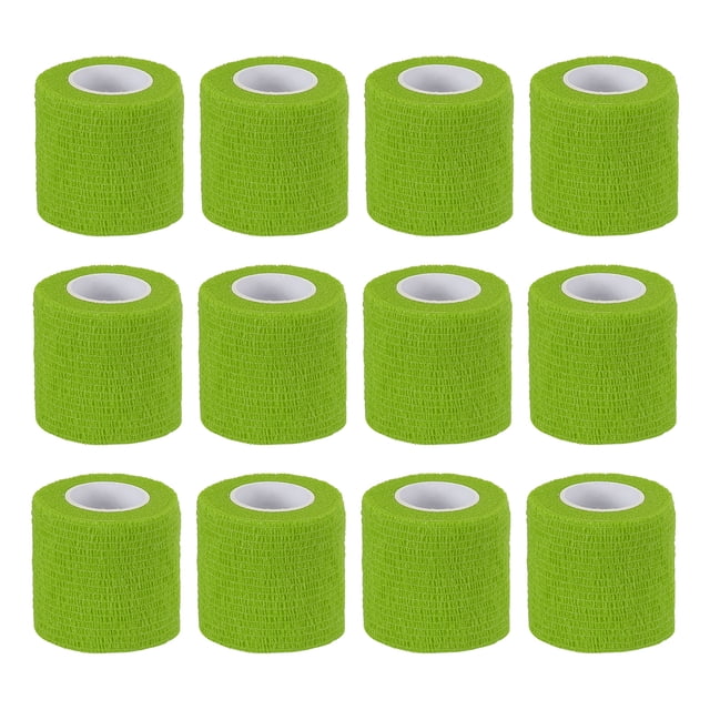 Uxcell Self Adhesive Bandage Wrap, Elastic Self Breathable Self Adherent Wrap Tape for Stretch Athletic Use Light Green
