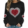thumbnail image 4 of hotojiny Plus Size Valentines Sweatshirt Women Lightweight Crew Neck Heart Pullover Valentine's Day Long Sleeve Shirt S-5XL, 4 of 5