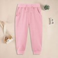 thumbnail image 2 of Gibobby Boys Pants Toddler Boys Pants Lightweight Trousers 12 Months 2T 3T 4T 5T Kids Winter Casual Solid Sweatpants With Drawstring Toddler Pull On Pants(5-6 Years,Red), 2 of 5