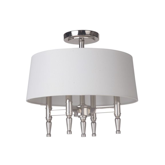 Craftmade 44654 Ella 4 Light 18" Wide Semi Flush Ceiling Fixture - Nickel