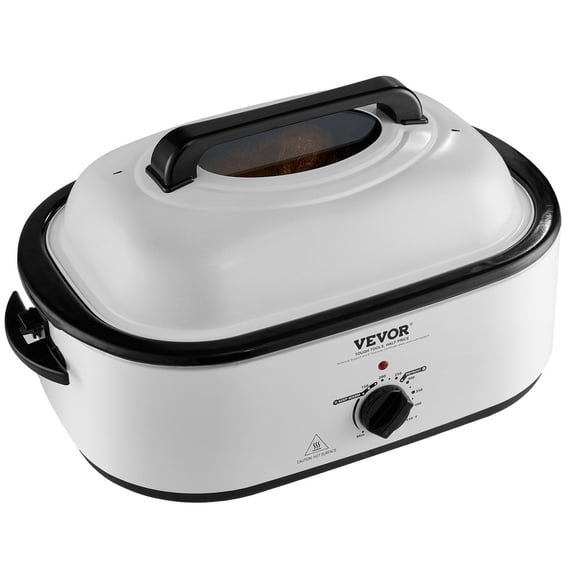 22 Quart Electric Roaster Oven with Self-Basting Lid - Features Defrost, Warm, and Adjustable Temperature Control, 1450 Watts, Includes Removable Pan and Rack, Perfect for Turkeys up to 26 Lbs