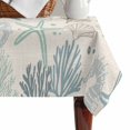thumbnail image 4 of Aqua Teal Coastal Table Cloth Waterproof Tablecloths, Summer Beach Starfish Coral Nautical Rustic Tablecloth Dining Table Cover for Kitchen Party Tabletop Outdoor, Rectangle Tablecloth 52x70 Inch, 4 of 9