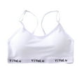 thumbnail image 3 of Kayannuo Bras For Women Back to School Girls Solid Color Racerback Letter Print Sport Training Bra Underwear 3 Pack, 3 of 9