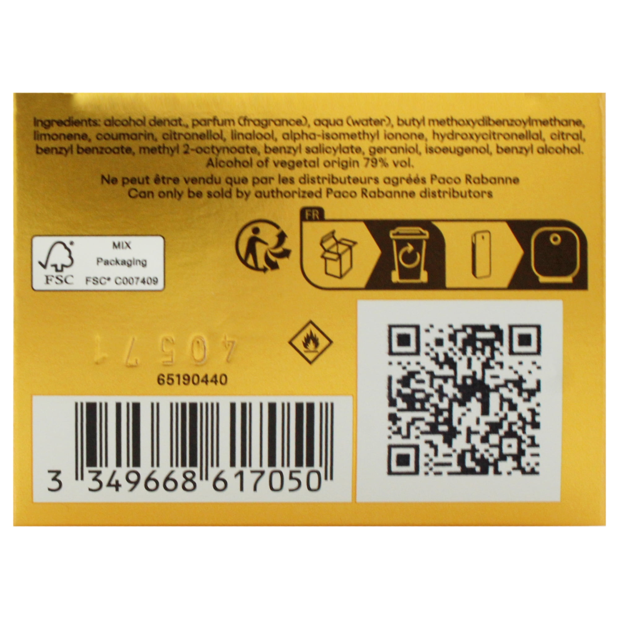 Serial Number One Million Elixir Batch Code Paco Rabanne Million