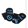 thumbnail image 3 of Do Not Disturb I’m Gaming Socks – Funny Gamer Novelty Socks with Non-Slip Lettering, Breathable Cotton Blend, Gift Box, 2 Pairs, Unisex Size 7-11, 3 of 4