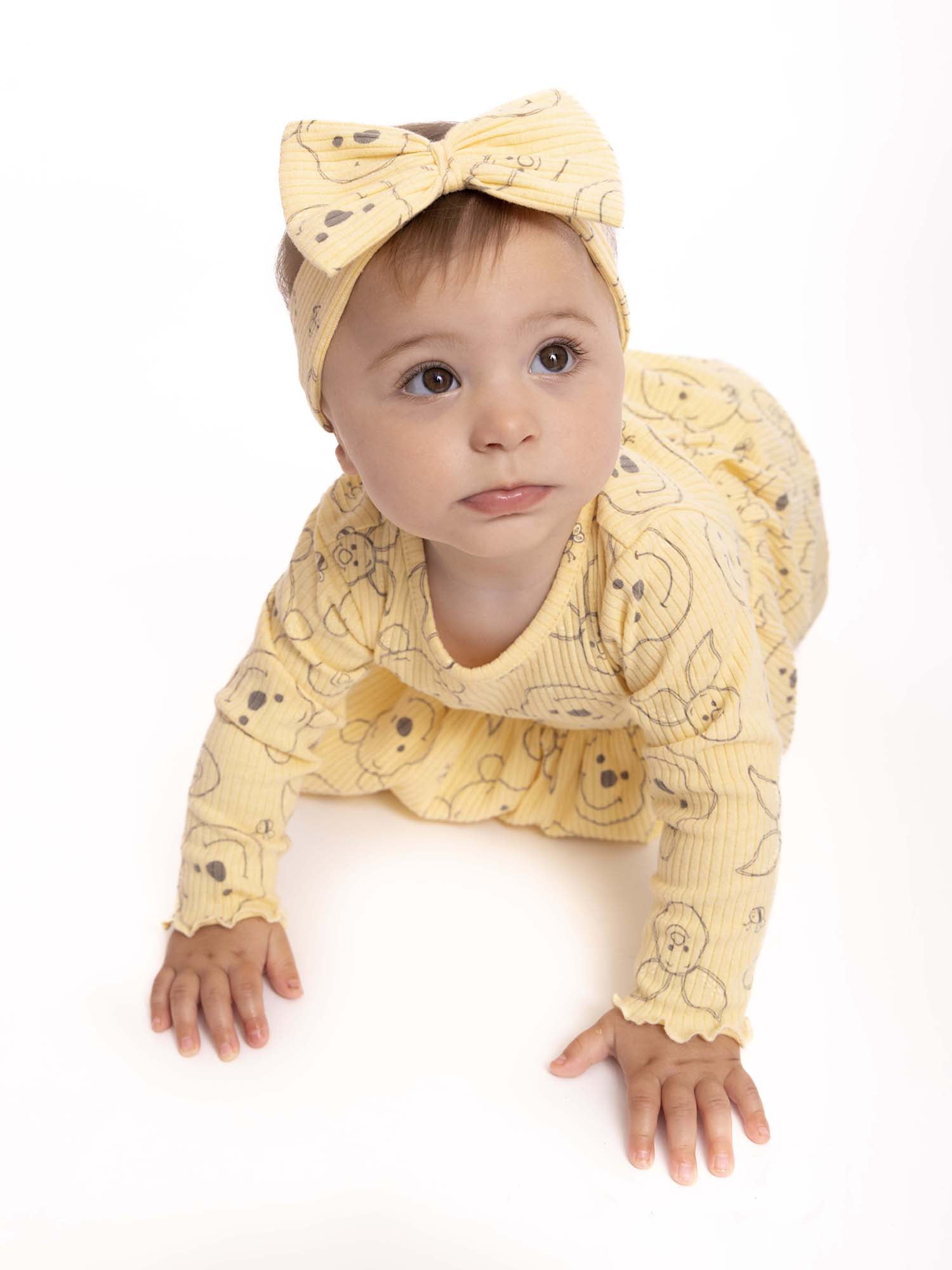 Disney Winnie the Pooh Baby Girls Top, Pants and Headband, 3-Piece Set, Sizes 0/3-24 Months