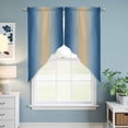 thumbnail image 6 of Navy Blue and Yellow Gradient Swag Valances for Windows 2 Pack Minimalist Ombre Modern Art Swag Kitchen Curtains 36 Inches Long Rod Pocket Short Window Treatment for Kitchen Bathroom 28"x36", 6 of 9