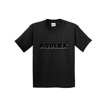 New Way New Way 1168 Youth T Shirt Roblox Block Logo Game Accent Large Black Walmart Com - l roblox logo