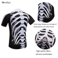 thumbnail image 5 of Camiseta de ciclismo con calavera blanca Moxilyn, ropa de ciclismo de manga corta para verano, transpirable y de secado rápido, ropa de ciclismo de montaña, 5 of 5