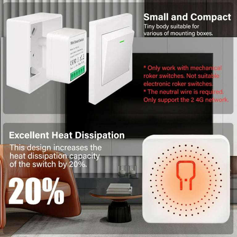 Tuya 16a Smart Wall Outlet Combo, Smart Wifi Light Switch, Smart