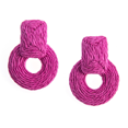 thumbnail image 1 of Drop Earrings for Women Boho Rattan Earrings Handmade Straw Wrapped Hoop Drop Earrings Summer Beach Earrings, 1 of 6