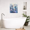 thumbnail image 7 of Dragonfly Floral Wall Art, Blue Purple Watercolor Flower and Dragonfly Canvas Wall Art, Nature Plant Animal Framed Wall Art for Living Room Bathroom Bedroom Kitchen Ready to Hang, 12X12 Inches, 7 of 7