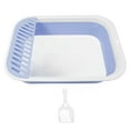 thumbnail image 2 of Cat Litter Tray, Professional Open Cat Litter Box Collapsible Easy To Clean Open Air Kitty Litter Pan  With Baffle Scoop For Bedroom Indoor, 2 of 8