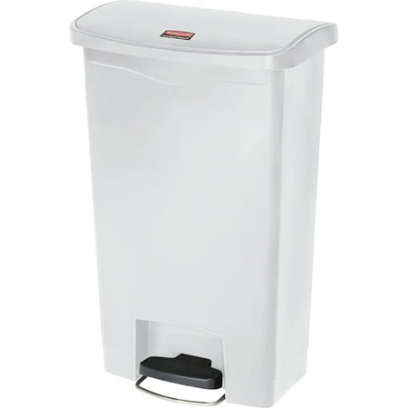 Rubbermaid Commercial, RCP1883557, Slim Jim 13-gal Step-On Container, 1, White