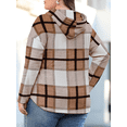 thumbnail image 4 of PINKSIR Womens Plus Size Hoodies Trendy Fall Fashion V Neck Oversized Sweatshirt Tops Clothes,Size 1X-5X, 4 of 10