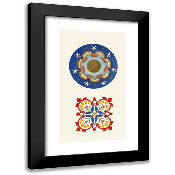 Christopher Dresser 10x14 Black Modern Framed Museum Art Print Titled - The Art of Decorative Design Pl16 (1862)