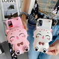 thumbnail image 2 of Funda con dibujo de gato en 3D para móvil, cartera bonita con cuerda para Samsung Galaxy A01, A02S, A03, A10E, A20, A30, A40, A50S, A60, A70, A80, A90 Fivean unisex, 2 of 2