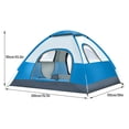 thumbnail image 2 of 3 Person Tent for Camping, Instant Pop Up Camping Tent with Screen Porch, Family Tent for Outdoor/Hiking/Traveling, with Tote Bag, Camp Dome, 2 of 8